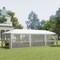 Edge Collections -27.9' x 9.4'-White-Versatile Outdoor Party Canopy with Mesh Sidewalls-1 pcs